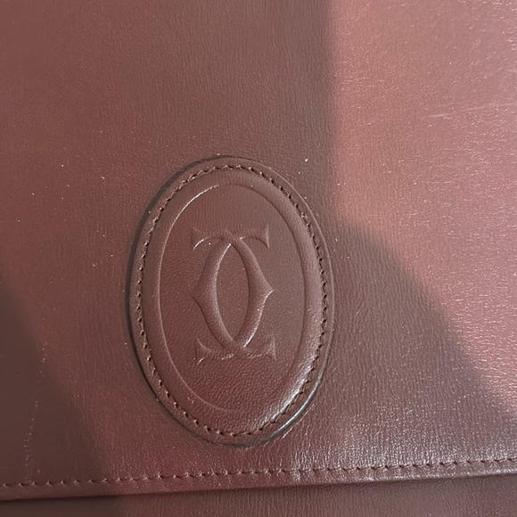 Authentic Cartier Must De Cartier Leather shoulder/cross body bag Bordea… - Picture 6 of 14